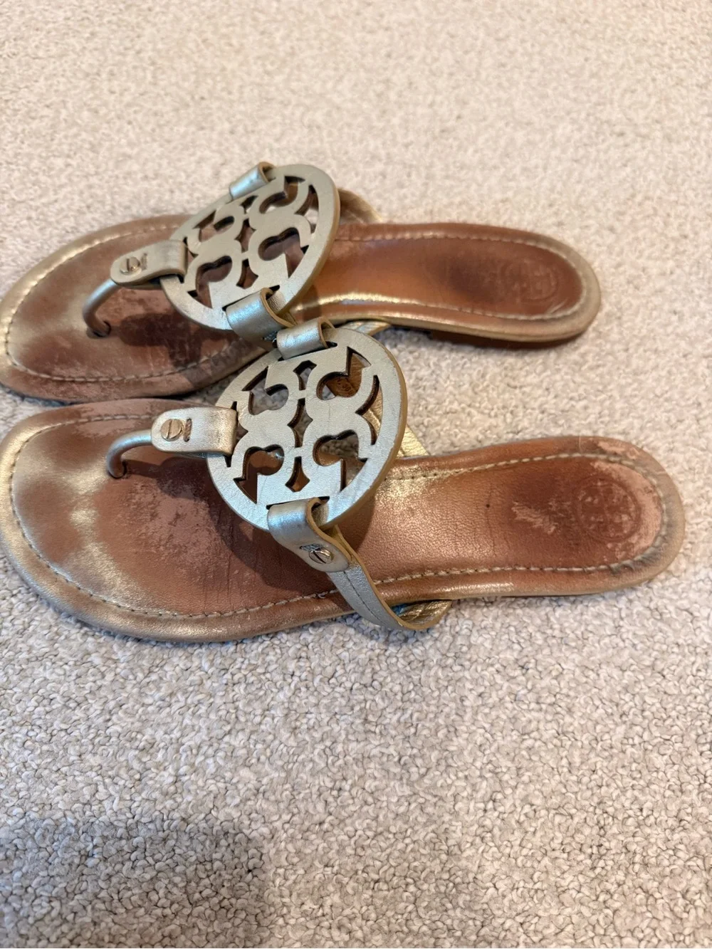 Tory Burch Miller Sandal Gold Size 9